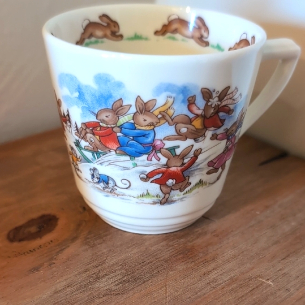 Vintage Royal Doulton Children's Mug with Bunny Design